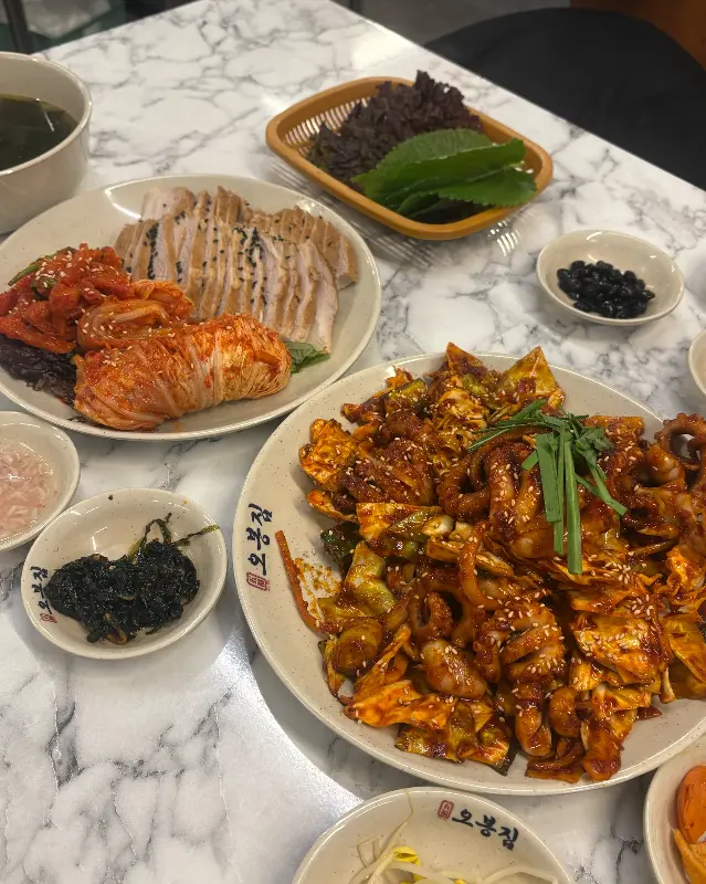 오봉스페셜 한 상차림 항공샷