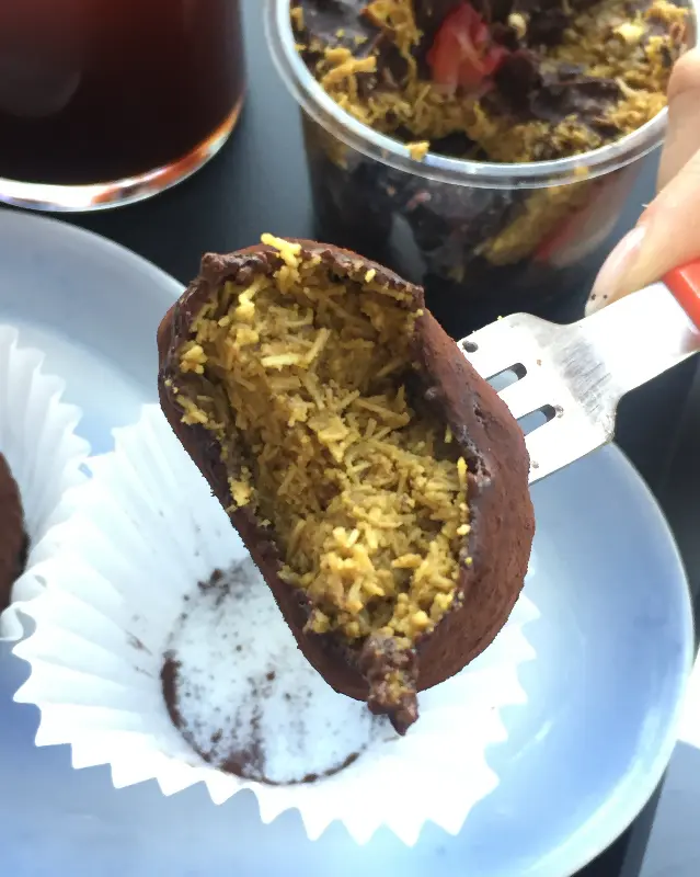 두바이 케이크 단면