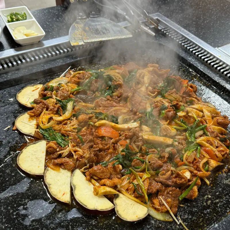 오리불고기 조리 과정