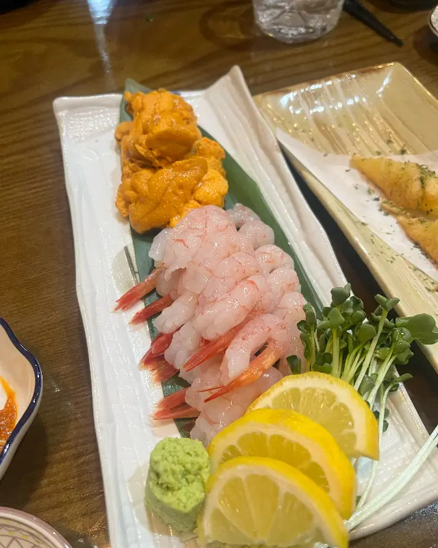 신선한 해산물 한 상