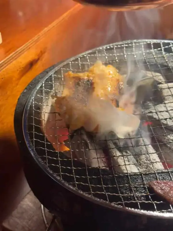 대창 굽는 모습