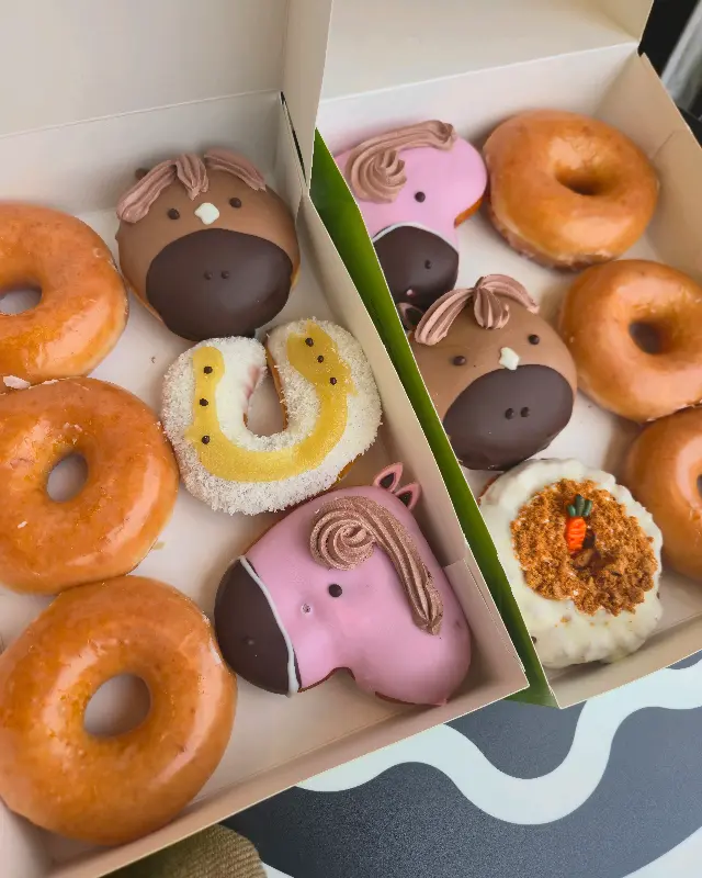 다양한 종류의 도넛