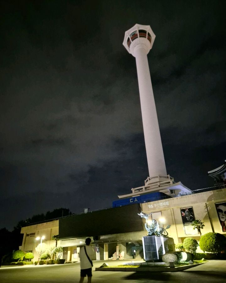 밤에 빛나는 부산타워