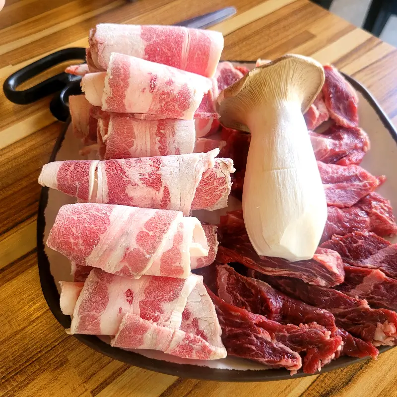 신선한 고기의 자태