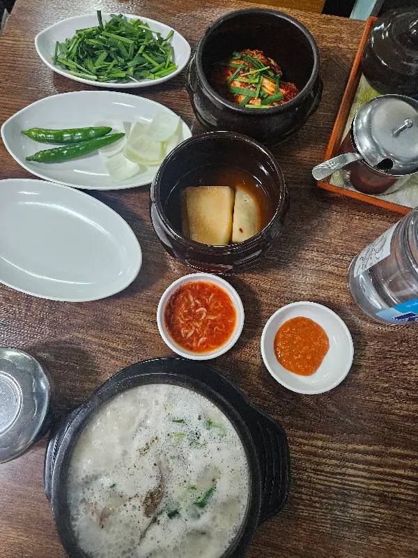 순대국 한상차림