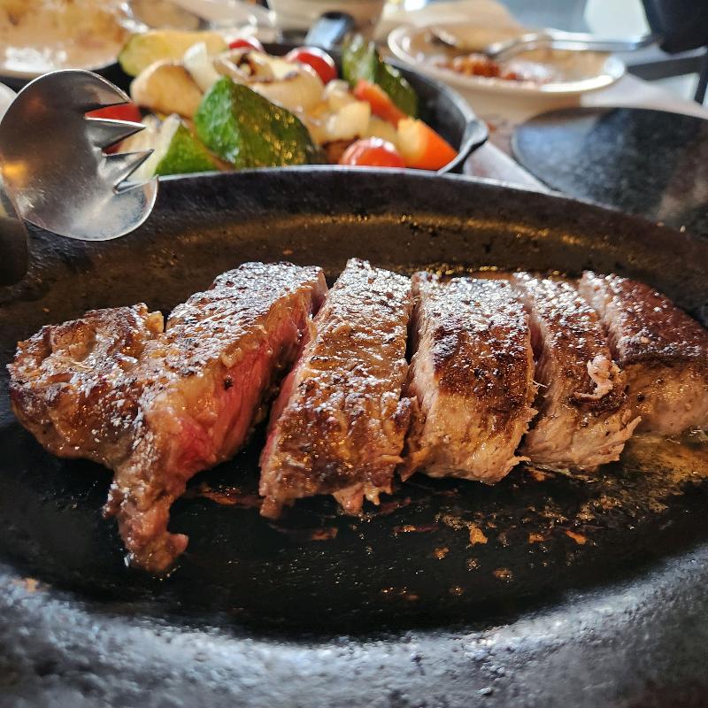 안심스테이크 단면