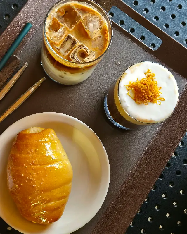 크림라떼와 소금빵