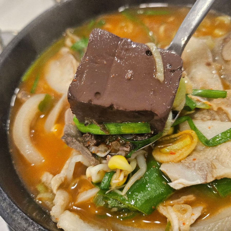 선지가 듬뿍 들어간 국밥