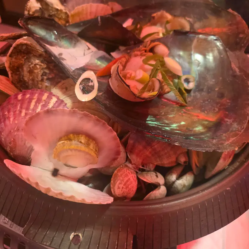 조개찜 한상차림