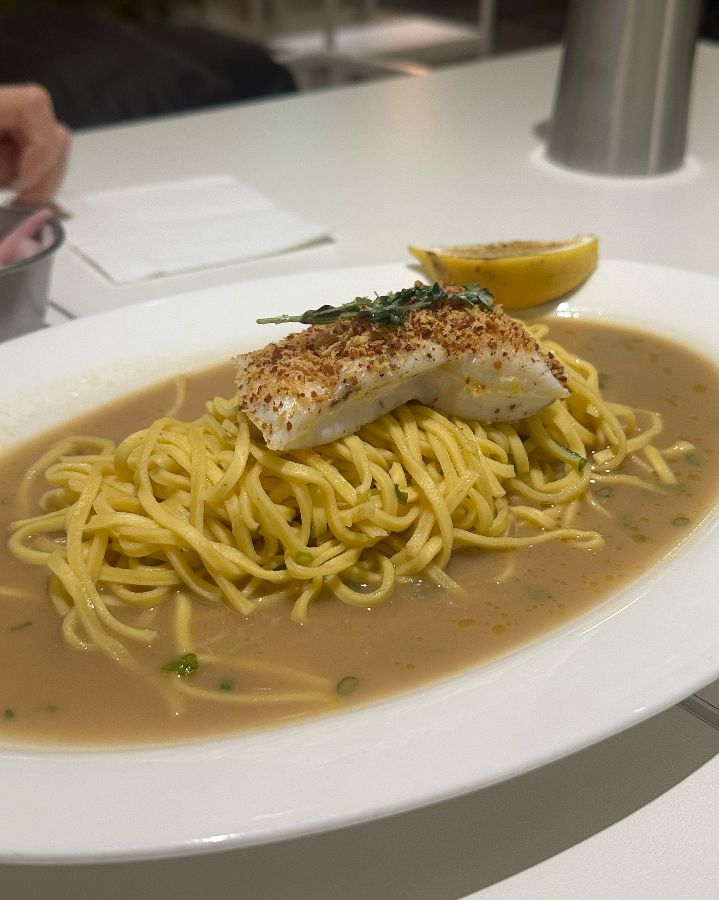 수비드 광어 생면 파스타