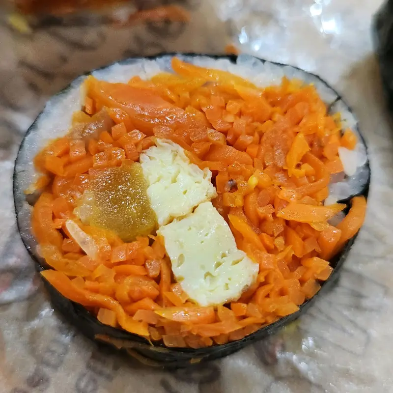 마당김밥 근접샷