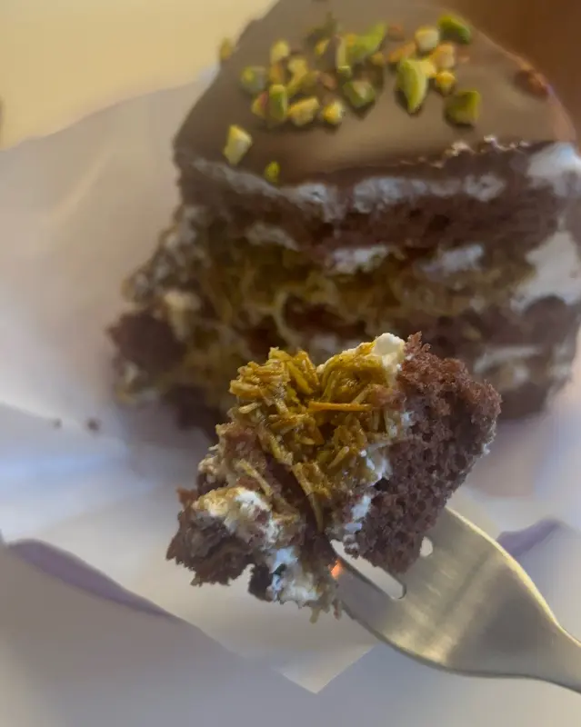 두바이 초콜릿 케이크 단면