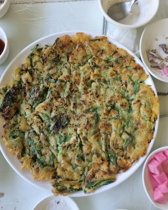 해물이 듬뿍 들어간 파전