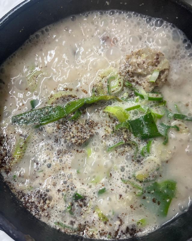 순대국 근접샷