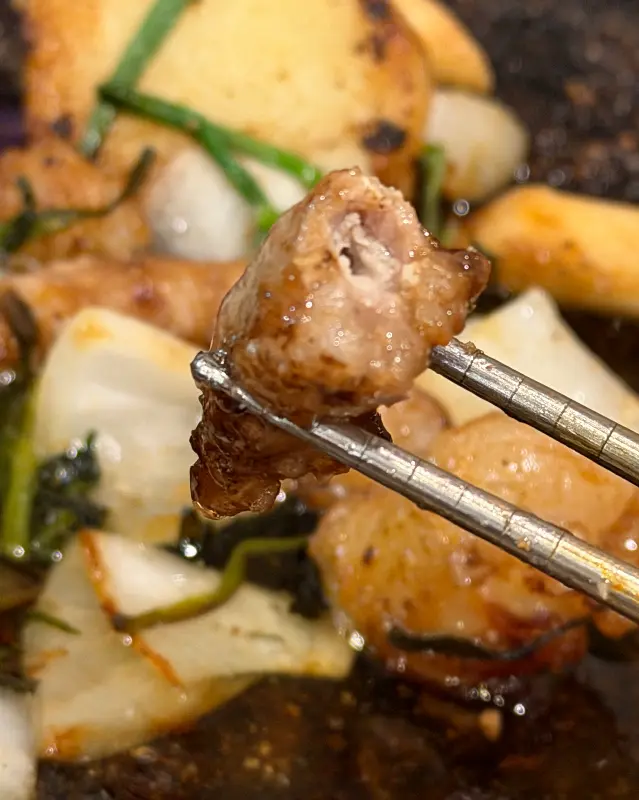 곱이 가득 찬 곱창의 단면