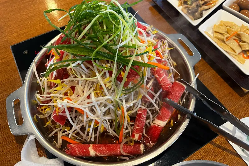 불고기전골의 먹음직스러운 모습