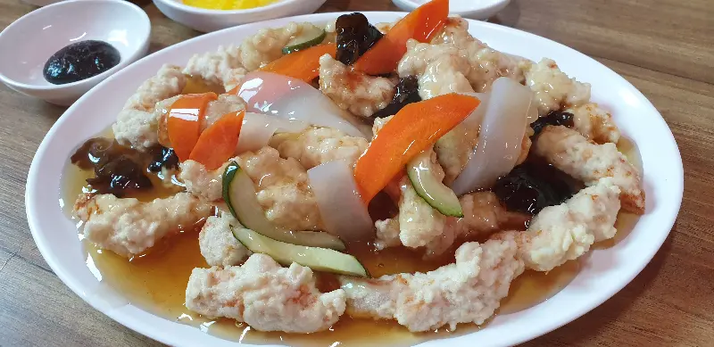 바삭한 탕수육의 모습