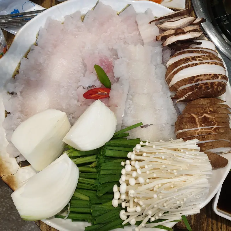 하모 샤브샤브 재료