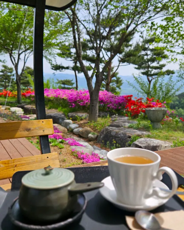 다원의 야외 테라스