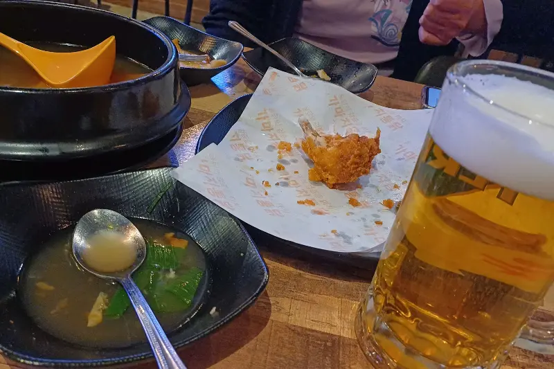 생맥주와 닭발