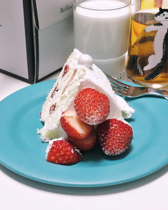 수베이크 딸기 케이크 단면