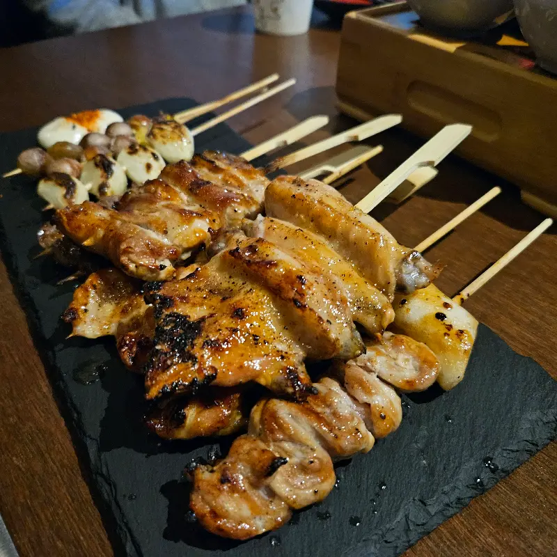 다양한 꼬치 구이 모듬