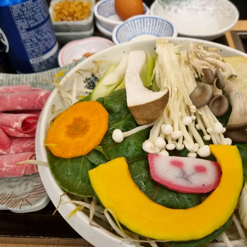 샤브샤브 재료 세팅