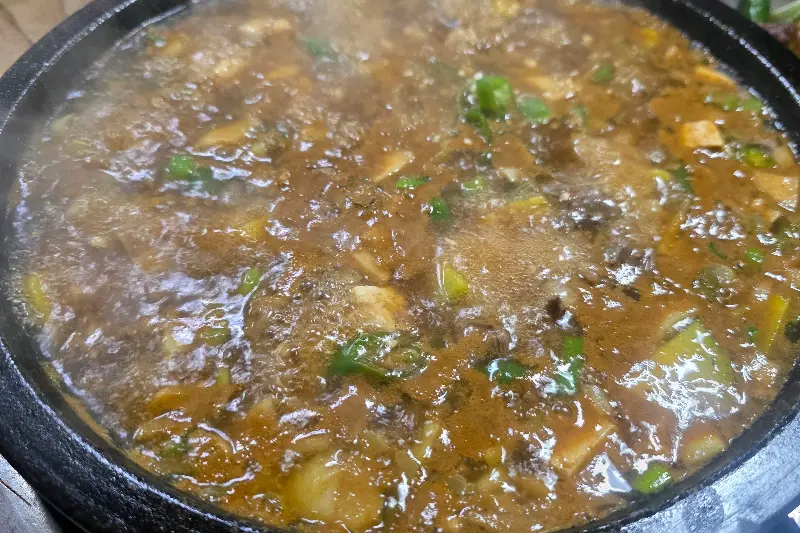 후식으로 제공되는 시원한 식혜