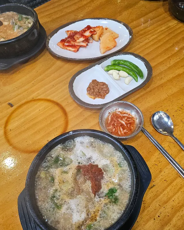 순대국과 반찬