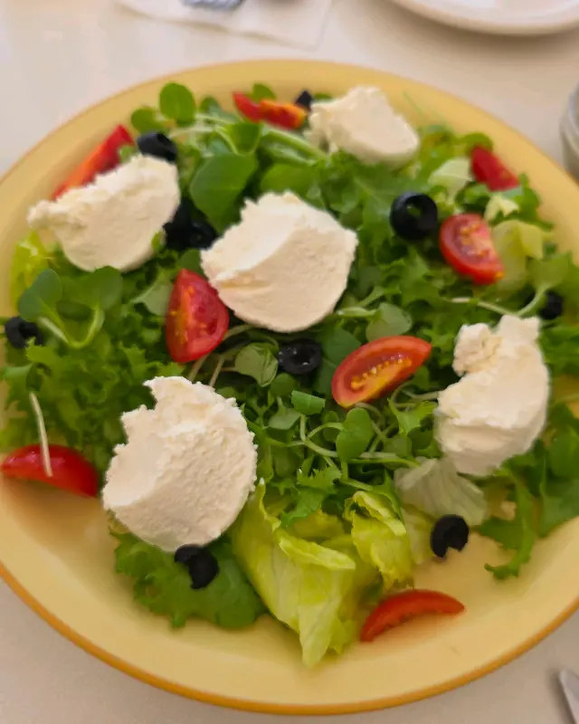 신선한 리코타 치즈 샐러드
