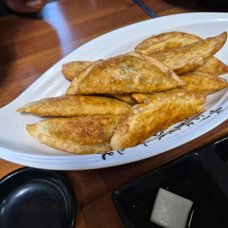 노릇노릇하게 구워진 군만두