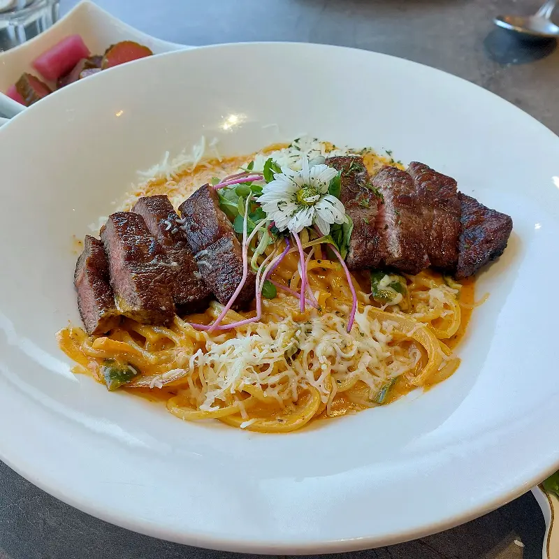 스테이크 로제 파스타