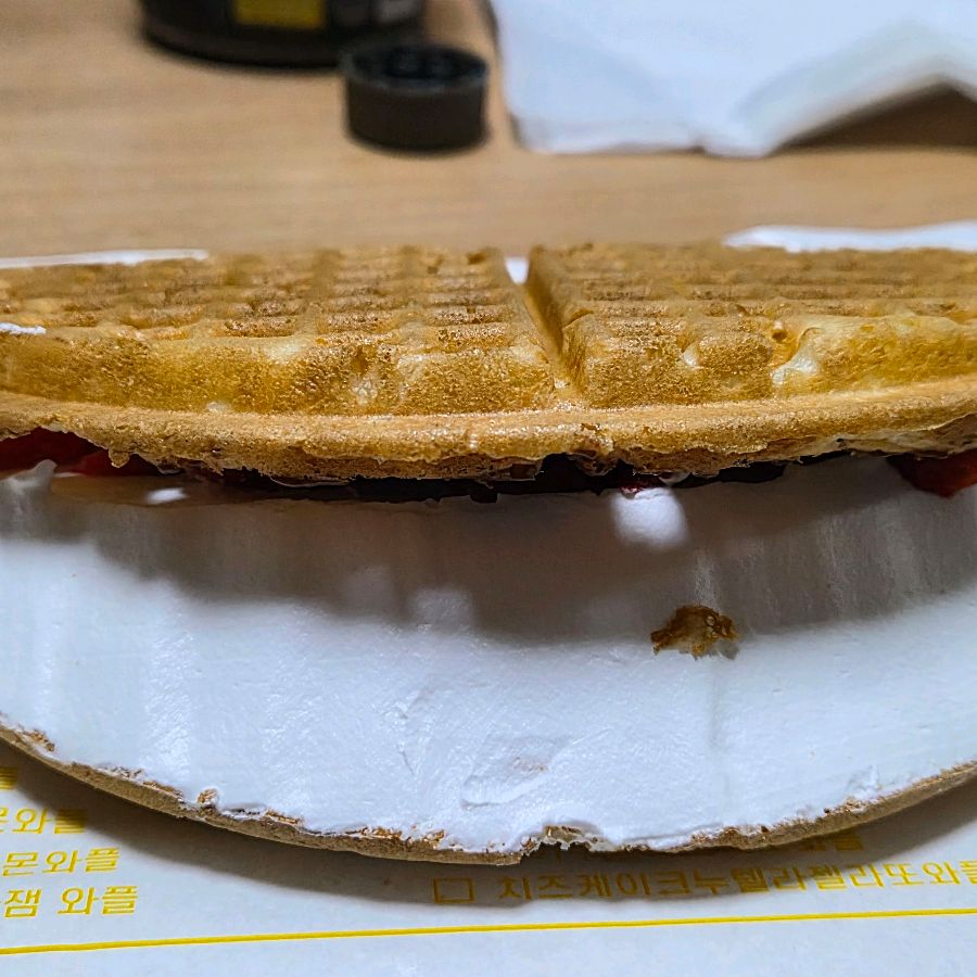 와플 단면 사진
