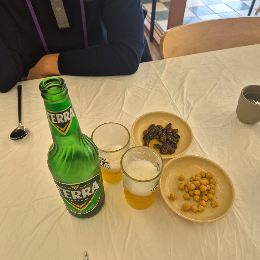 개골박에서 즐기는 시원한 맥주 한 잔