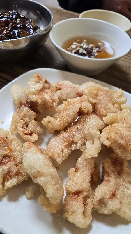 찹쌀 탕수육의 쫀득함