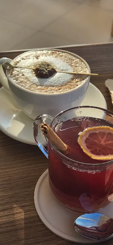 뱅쇼와 밤곡물라떼