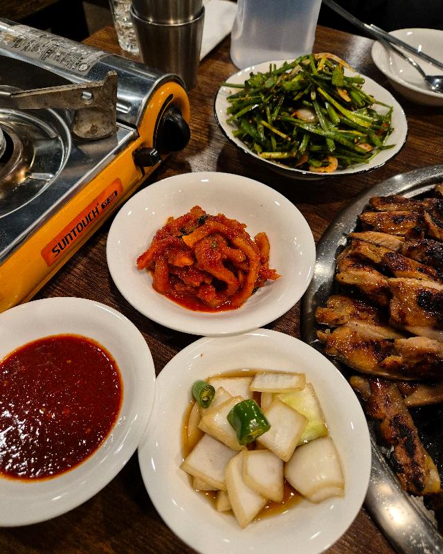 만덕숯닭 한상차림