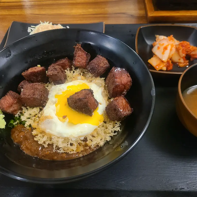 규카츠 타마고 텐동 정식