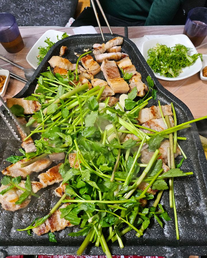 미나리 삼겹살 볶음밥