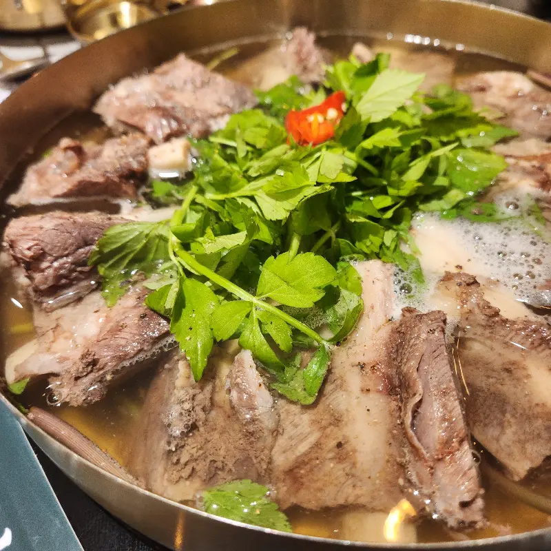 수육전골의 모습