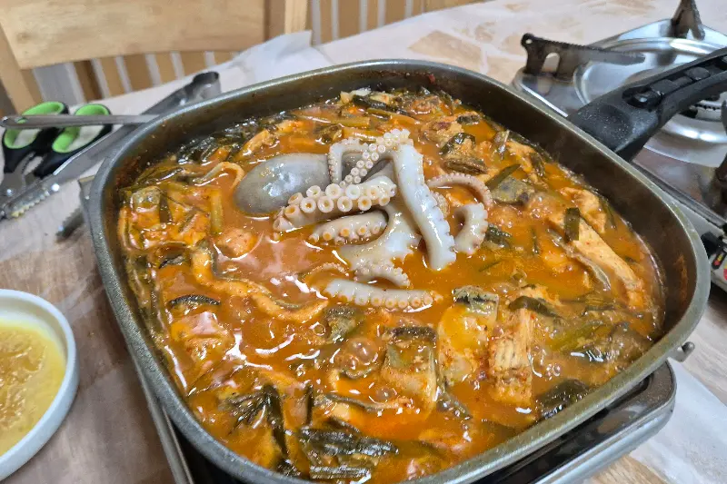 파김치 장어 전골