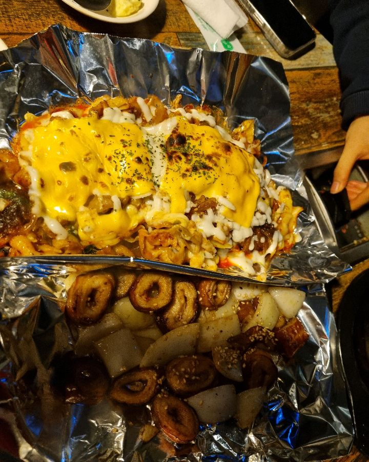 야채 곱창 근접 샷