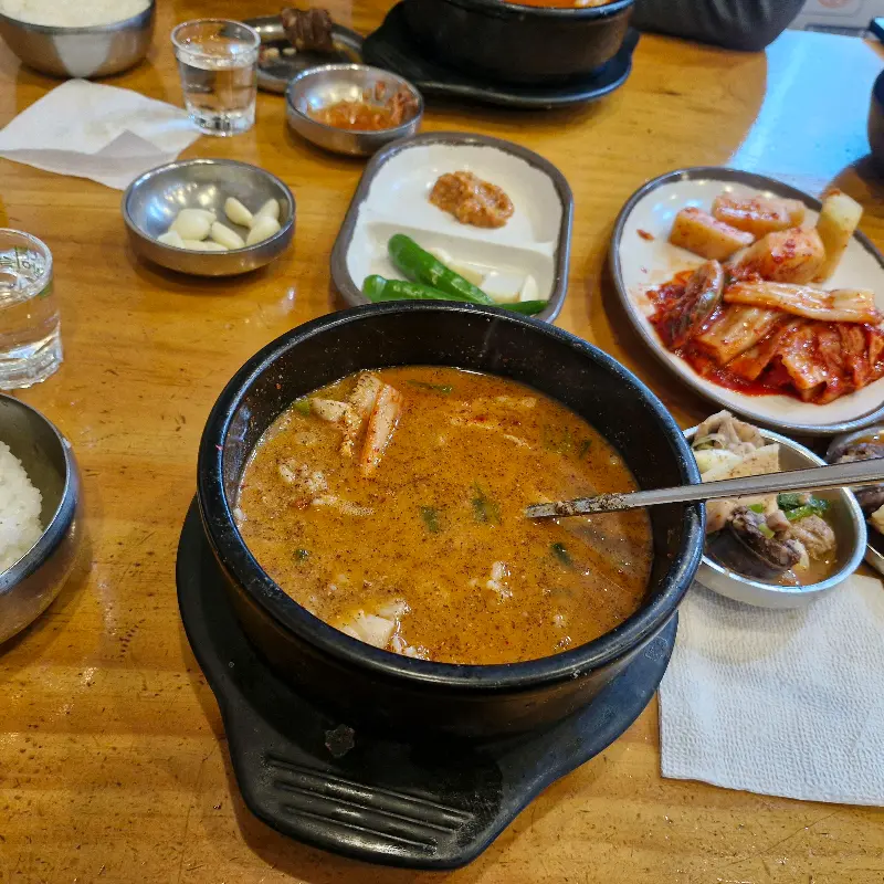 순대국 한 상 차림