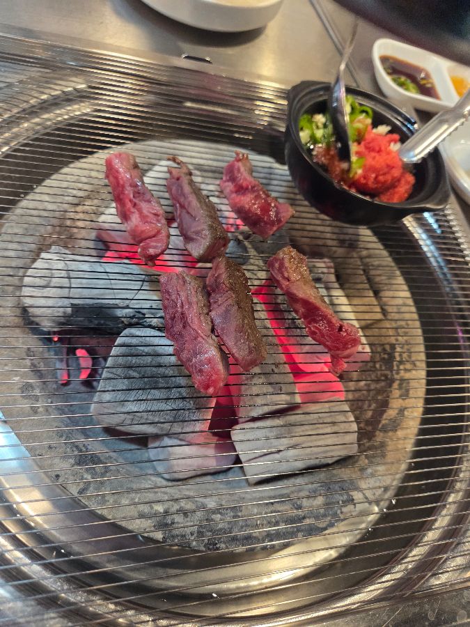 숯불 위 소고기