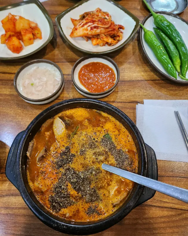 순대국 한 상 차림