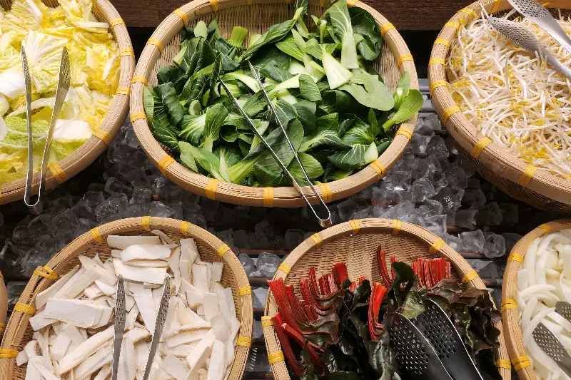 다양한 샤브샤브 재료