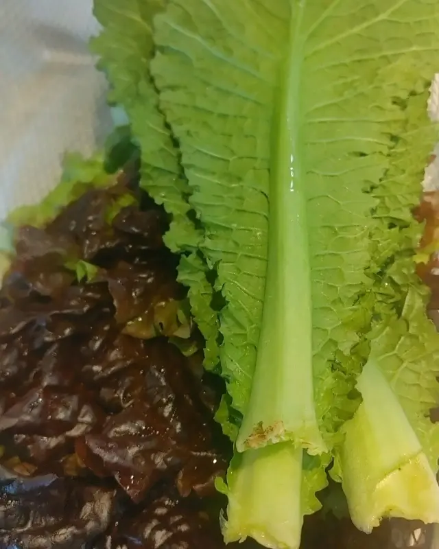 신선한 쌈 채소