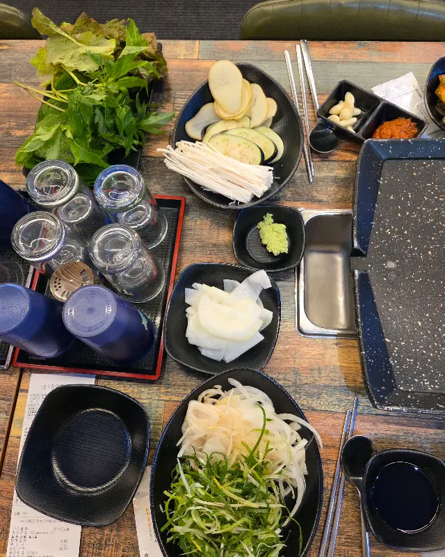 가지런히 놓인 고기