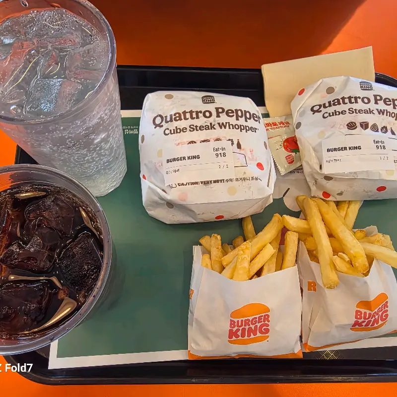 푸짐한 햄버거 세트