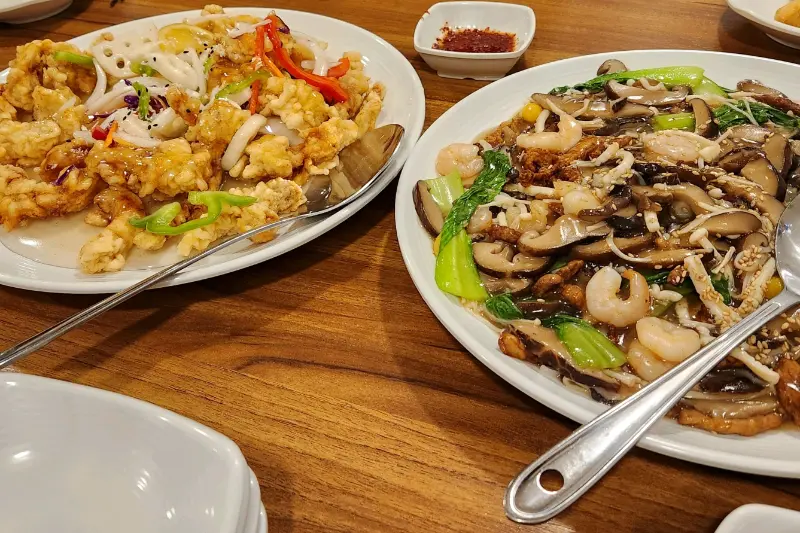 다양한 요리 메뉴